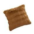 thumbnail image 4 of Fancyes Plush Pillow Cover, Decorative Pillow Case, Compact Multipurpose Accessories 17x17 Inch Cushion Cover, Pillow Case for Bed, Sofa, Living Room Khaki, 4 of 8