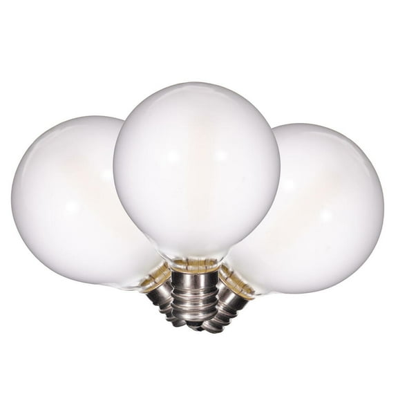 White LED G40-E12 Glass Bulb 10/Box