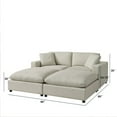 thumbnail image 5 of Comfort Pointe Casella Modular Beige Fabric 4-Piece Chofa Sectional, 5 of 16