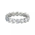 thumbnail image 5 of Love Heart Cut White Gold Filled Band CZ Stylish Smooth Band Wedding Ring Sz 4-9, 5 of 5