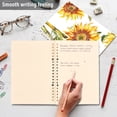 thumbnail image 5 of Ckdifva Sunflowers with Bamboo A5 Ring Binder Notebook Journey Note Diary College Ruled Study 60 Pages, 5 of 8