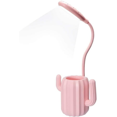 Lampe de Bureau Sans Fil, Lampe de Table Liseuse LED Tactile Luminosité  Ajustable avec Pot à Crayon Bureau Décoration Cadeau Originale pour Ado  Fille Enfant - Rose