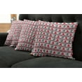thumbnail image 2 of Ambesonne Christmas Throw Pillow Cover 4 Pack, Pixel Nordic Pattern, 18", Red Black White, 2 of 6