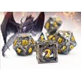 thumbnail image 3 of Juego de dados de mazmorras y dragones Juego de dados Dnd de metal Juego de dados de juego de rol de dragón poliédrico hueco 7Cps con caja de metal de regalo Adecuado para regalos D&D Juegos de mesa T, 3 of 5