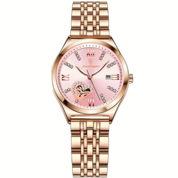 Explojoy Elegant Ladies Wristwatch – Quartz Movement, Glow Feature & Water Resistance