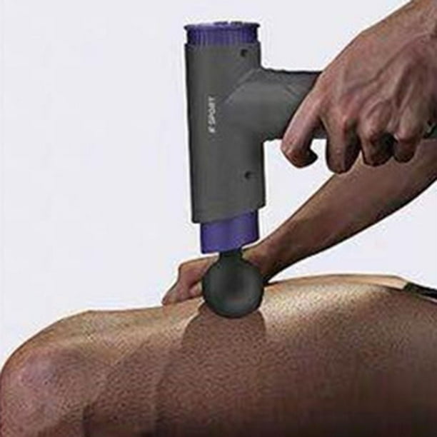 Masajeador muscur de percusión de tejido para recuperación muscur del cuerpo completo y el del dolor, masajeador corporal con - LCD 4 cabezales 22 LCD 4 cabezales 22 velocidades Macarena masaje muscular de percusión