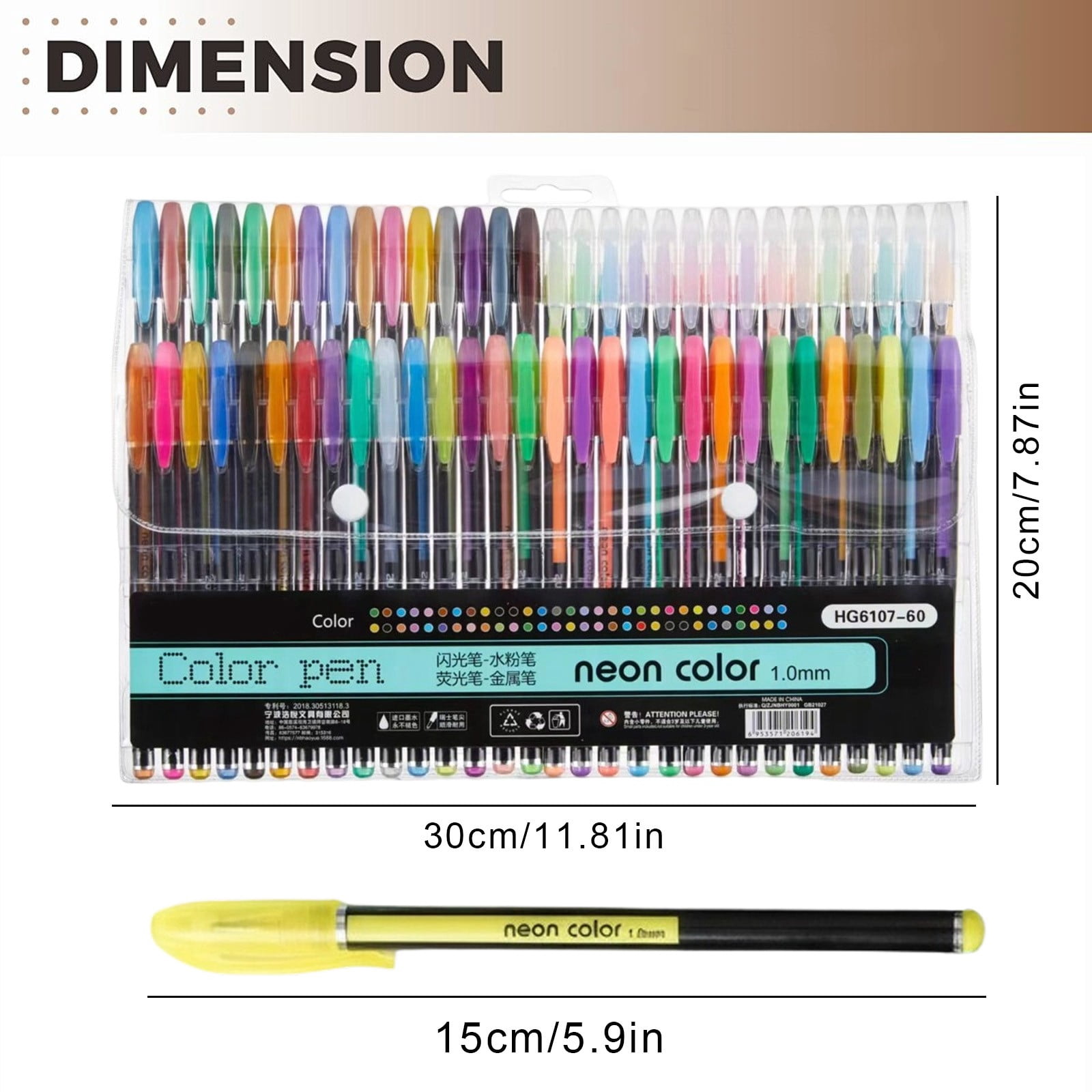 CMrtew Art Gel Pens, 60 Pack Gel Pen Set 60 Colored Gel Pen with 60 Refills for Adults Coloring Books Drawing Doodling Crafts Scrapbooking Journaling