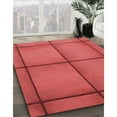 thumbnail image 3 of Ahgly Company Machine Washable Indoor Round Transitional Red Area Rugs, 4' Round, 3 of 7