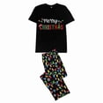 thumbnail image 5 of LuLiaMenton Matching Couples Christmas Pajamas Merry Christmas Short Sleeve Long Pants Set, 5 of 5