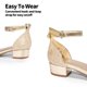 thumbnail image 3 of Sandalias para Niñas DREAM PAIRS Talla 12 Doradas con Brillo y Tacón Bajo, 3 of 6