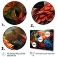 thumbnail image 3 of Designart "Vibrant Plumage Geometric Red Parrot" Animals Floater Framed Wall Art Living Room, 3 of 7