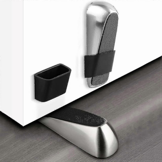 Strongest Door Stopper (2 Pack) Heavy Duty Door Stop Wedge With 2 Door Stoppers Wall