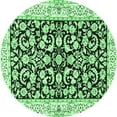 thumbnail image 1 of Ahgly Company Indoor Round Persian Emerald Green Traditional Area Rugs, 7' Round, 1 of 4