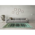 thumbnail image 3 of Ahgly Company Indoor Rectangle Oriental Light Blue Traditional Area Rugs, 6' x 9', 3 of 4