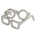 thumbnail image 2 of Modern Day Accents Silver, Sunglasses Sculpture, Trendy, Aluminum, Figurine, Table Top, Home and Office Decor, Spectacles, Square Glasses, Modern, 6" x 7" x 2", 2 of 3