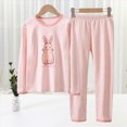 thumbnail image 2 of NOLDARES Kids & Toddler Girls Boys Pajamas 2 Piece Pjs Set Cotton Sleepwear Fall Winter Outfit Long sleeve Pjs Outfit 6-12 Months 12-24 Months 2t 3t 4t 5t 6t 7t 8t 9t Children,Light Pink,14-15 Y, 2 of 6
