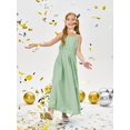thumbnail image 3 of Drtj Girls Chiffon Dresses Formal Sleeveless Junior Bridesmaid Wedding Party Maxi Dress, 3 of 11