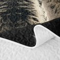 thumbnail image 5 of Castle Fairy Wildlife Raccoons Quilt Full,Moon Stars Print Full Bedspread Sets,Black Cream White, 5 of 7