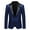 Blue, variant on HCNTES Men's Velvet Blazer Notched Lapel Velour Suit Jacket One Button Tuxedo Jackets for Wedding Prom Party Dinner