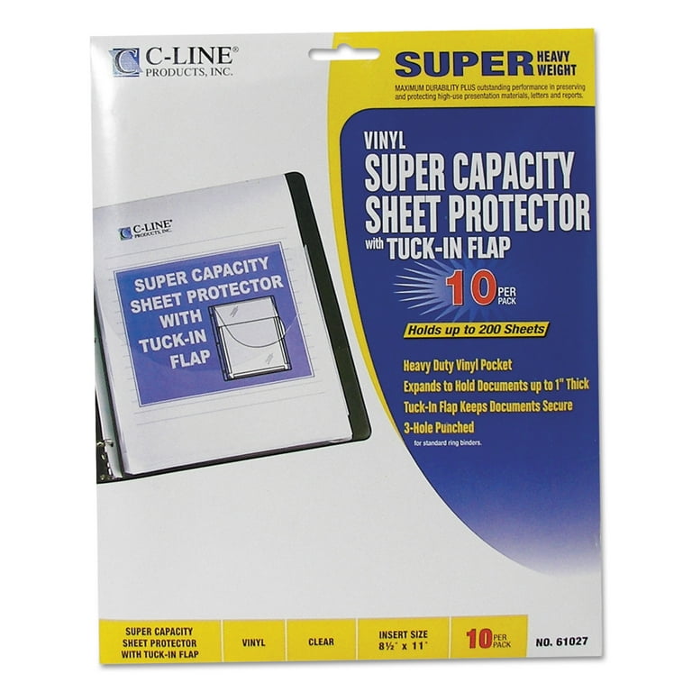 Super Capacity Sheet Protectors with Tuck-In Flap, 200 Super Capacity Sheet Protectors with Tuck-In Flap, 200
