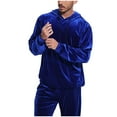 thumbnail image 6 of Yusimy Men's Solid Color 2-Piece Velvet Tracksuit Hoodie Long Sleeve Slim-Fit Jogger Pants Casual Fashion, 6 of 7
