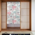thumbnail image 1 of DouZhe Doorway Drape Split Curtains, Cute Pastel Cartoon Cats Room Divider Privacy Door Curtains, 34" x 56", 1 of 7