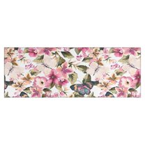 Pioneer Flower Floral Print Pattern Kitchen Rug Mat,Kitchen Runner Rugs Non Skid Washable,Decorative Kitchen Floor Mats for Kitchen,Sink,Laundry,17"X47"