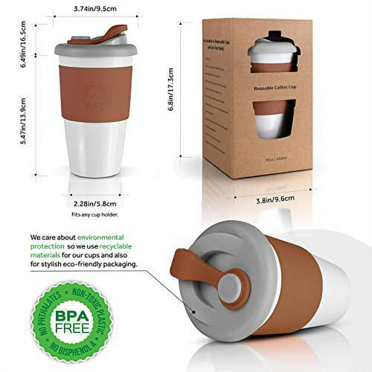 Mr.Cuppie 16oz Reusable Coffee Cups with Lids,Dishwasher and Microwave  Friendly Cup, Travel Coffee M…See more Mr.Cuppie 16oz Reusable Coffee Cups  with