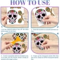 thumbnail image 3 of 4 Sheets Sugar Furniture Transfers Stickers 6x12inch Day of The Dead Rub on Transfer UV Self-Adhesive Stickers Wall Art Craft, 3 of 7