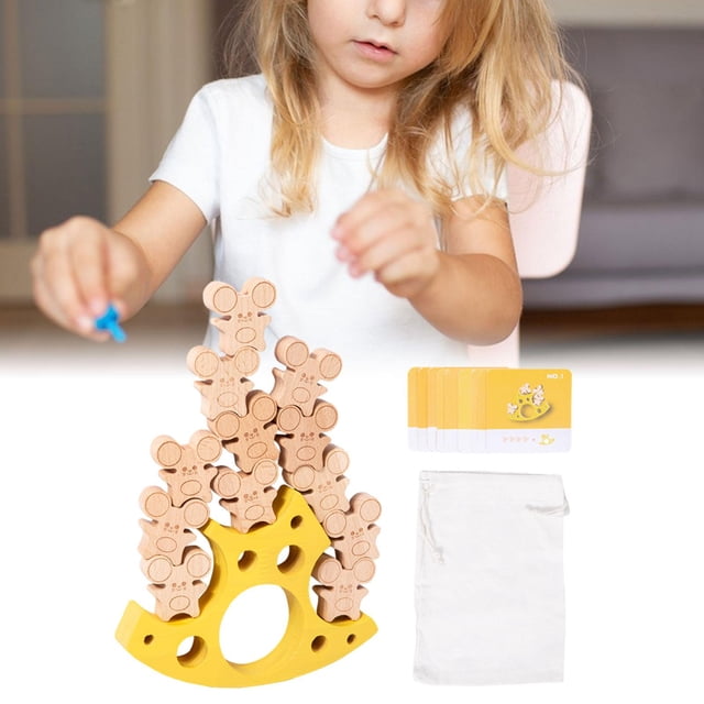 Juego de bloques de madera, rompecabezas de actividades de juguete, bloques de equilibrio preescolar, bloques de construcción de equilibrio para niños Baoblaze Juego de equilibrio