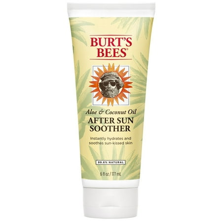 Burts Bees Belly Oil Aloe and Coconut Oil After Sun Soother, Sunburn Relief Lotion - 6 Ounce Bottle Burt's Bees - 6 Ounces ()
