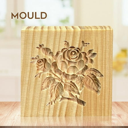

Carved Wooden Pryanik Gingerbread Cookie Mold DIY Baking Cookie Cutter Mould Practical Kitchen Tools