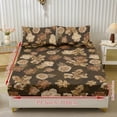 thumbnail image 2 of Jiueut Daisy Peony Flower Print 3 Pieces Twin Size Fitted Sheet Set, Super Soft Bedroom Sheet 2 PCS Wirnkle Free Pillowcase Fitted Sheet with 10" Deep Pocket, 2 of 7