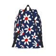 thumbnail image 2 of Lsque Daisy Flowers Pattern Canvas Daypack, Durable Backpack, High-quality Versatile Backpack,Vintage Compact Backpack-Medium, 2 of 6