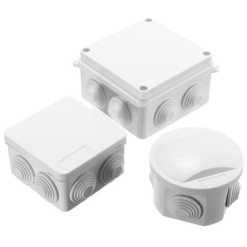 IP65 WATERPROOF JUNCTION BOX CASE 40X35X12CM WHITE OUTDOOR ELECTRIC CCTV CABLE 