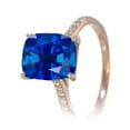 thumbnail image 3 of 2 Carat Sapphire and Diamond Bridal wedding ring set on 10k Rose Gold, 3 of 3