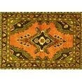 thumbnail image 1 of Ahgly Company Machine Washable Indoor Rectangle Medallion Yellow Traditional Area Rugs, 8' x 12', 1 of 4