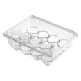 thumbnail image 2 of Contenedor para guardar huevos Organizador de huevos para refrigerador Bandeja organizadora de huevos grande 12 rejillas, 2 of 7