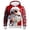 A-Red201, variant on XIAONU Christmas Santa Full Print Hoodie For Unisex Snowflake Sleeve Graphic Holiday Sweatshirt