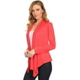 thumbnail image 2 of Women's Solid Open Front Long Sleeve Lightweight Soft Basic Sweater Cardigan, 2 of 4
