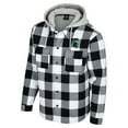 thumbnail image 2 of Men's Colosseum Black/White Michigan State Spartans Buffalo Plaid Full-Zip Jacket, 2 of 3