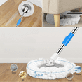 thumbnail image 5 of Mop and Bucket Set, 360° Spin Mop and Bucket with Wringer Set and 6 Microfiber Mop Refills, Stainless Steel 61" Extended Handle Spinning Mop Bucket System for Floor Cleaning (2 Sets), 5 of 6