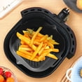 thumbnail image 4 of 2 Pcs Casserole en Silicone pour Friteuse à Air Chaud avec Poignée Panier en Silicone Antiadhésif Carré de 6,9 Po Résistant à la Chaleur Réutilisable Casserole en Silicone pour Friteuse à Air, 4 of 7