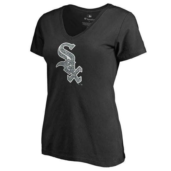 Women's Black Chicago White Sox Static Logo V-Neck T-Shirt