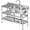 47*18*32in Two pools and one shower, variant on Stainless Steel Utility Sink, with Faucet, Legs, Cold and Hot Water Pipe, Heavy-Duty, Easy to Clean, for Laundry, Kitchen, Garage, Outdoor, Garden