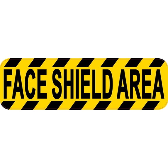 10in x 3in Face Shield Area Sticker