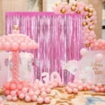 thumbnail image 7 of Pink Fringe Curtains, 3 Pack 3.28x6.56 Feet Party Streamer for Birthday Party Decorations, Halloween Decor, Bachelorette Party, 7 of 7
