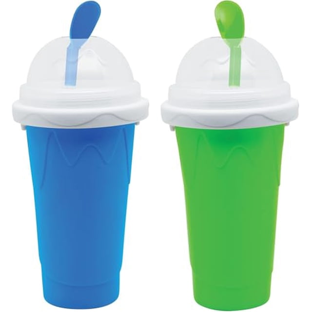 Frozen Magic Slushy Maker Taza, máquina de granizados, tazas de jugo de leche y cola, taza mágica de congelación rápida, tazas de batidos refrescantes con tapas y pajitas para todas las edades