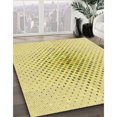 thumbnail image 3 of Ahgly Company Machine Washable Indoor Round Transitional Sun Yellow Area Rugs, 6' Round, 3 of 7