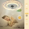 thumbnail image 2 of Dextrus Ceiling Fan with Lights, App Control and Timer, Ultra-Quiet 6-Speed Operation, Modern Flush Mount Design for Year-Round Comfort, Perfect for Bedroom, Living Room, Kitchen - Crystal White, 2 of 5